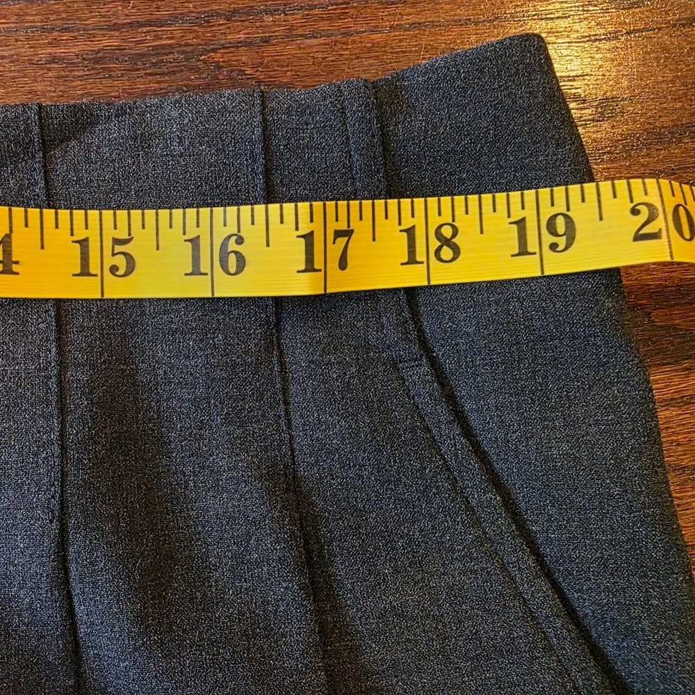 Chicos Pleated Fly Front Trouser Pant Fashion Gray Wide Leg Size 3R US 16R NEW - Picture 7 of 11